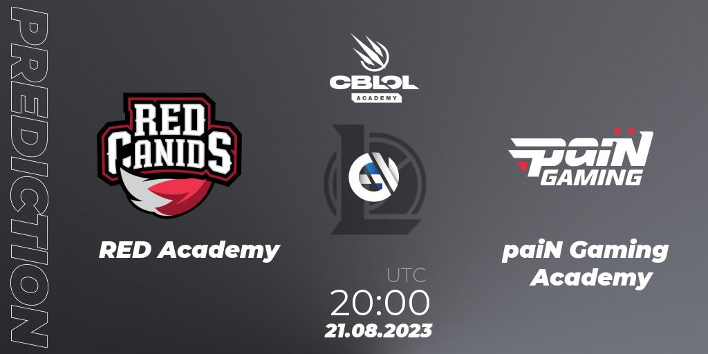 Prognoza RED Academy - paiN Gaming Academy. 21.08.2023 at 20:00, LoL, CBLOL Academy Split 2 2023 - Playoffs
