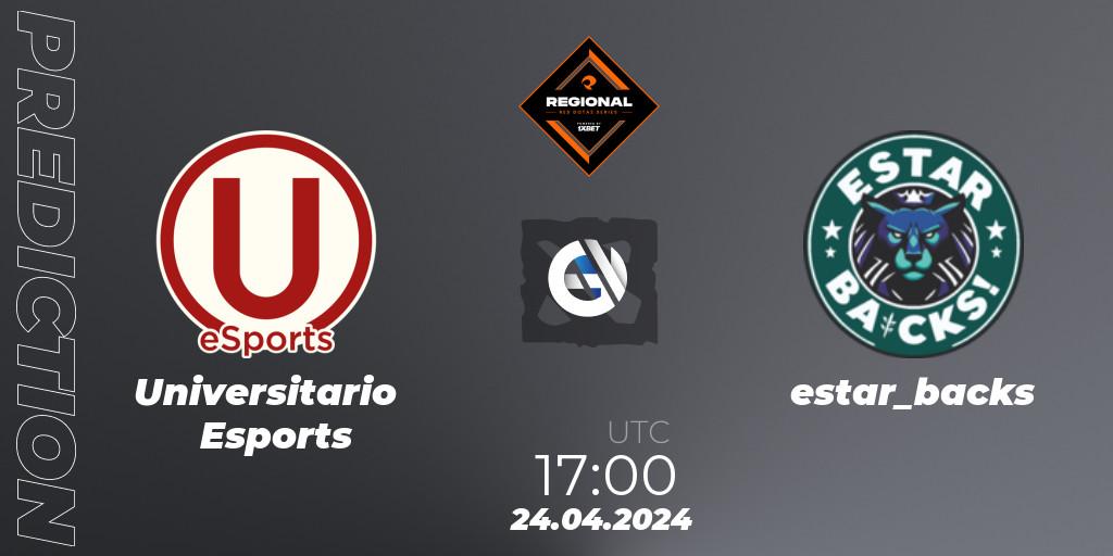 Prognoza Universitario Esports - estar_backs. 24.04.2024 at 17:00, Dota 2, RES Regional Series: LATAM #2