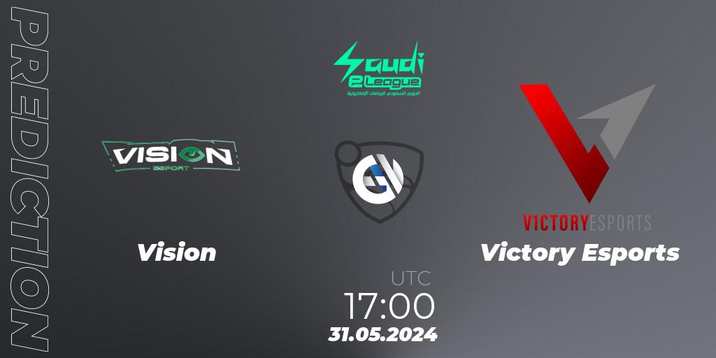 Prognoza Vision - Victory Esports. 31.05.2024 at 20:00, Rocket League, Saudi eLeague 2024 - Major 2: Online Major Phase 2