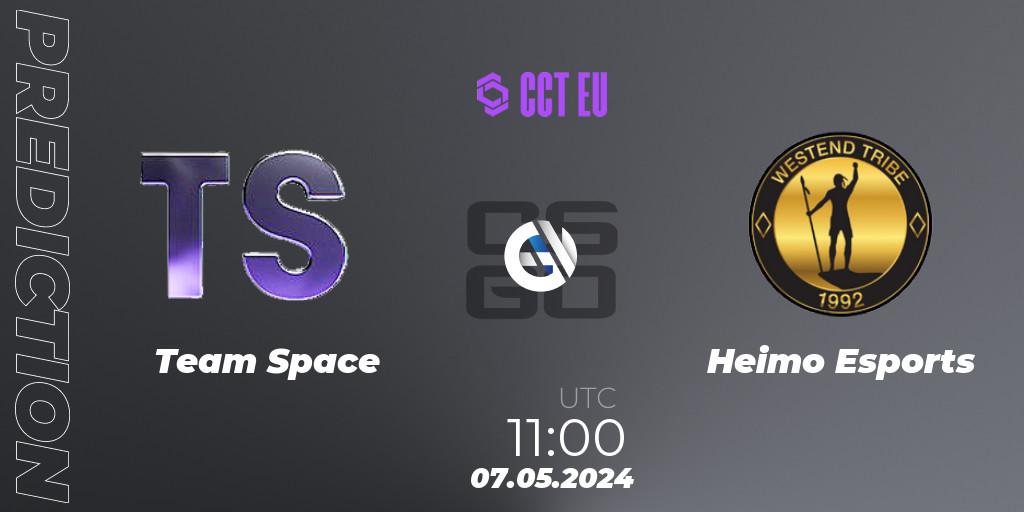 Prognoza Team Space - Heimo Esports. 07.05.2024 at 11:00, Counter-Strike (CS2), CCT Season 2 European Series #3 Play-In