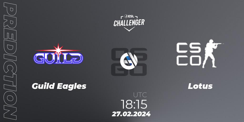 Prognoza Guild Eagles - Lotus. 27.02.2024 at 18:15, Counter-Strike (CS2), ESL Challenger #56: European Open Qualifier