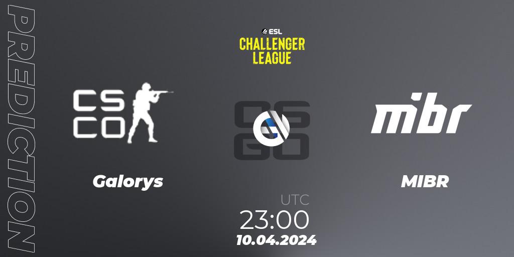 Prognoza Galorys - MIBR. 10.04.24, CS2 (CS:GO), ESL Challenger League Season 47: South America