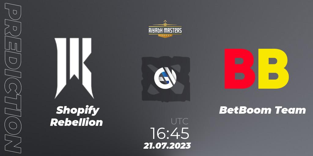 Prognoza Shopify Rebellion - BetBoom Team. 21.07.23, Dota 2, Riyadh Masters 2023 - Group Stage