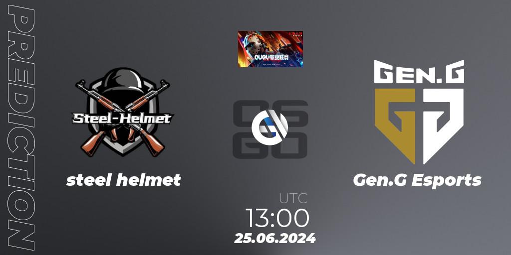 Prognoza steel helmet - Gen.G Esports. 25.06.2024 at 13:00, Counter-Strike (CS2), QU Pro League