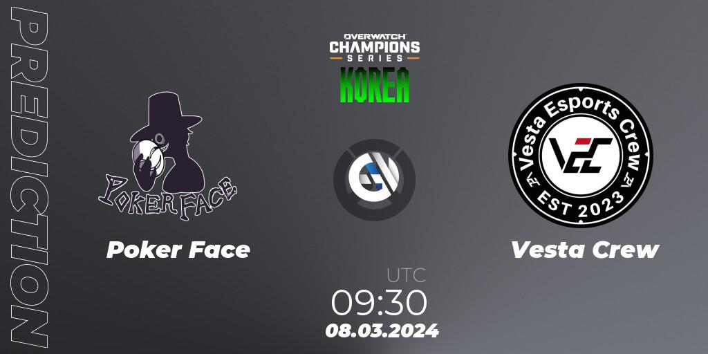 Prognoza Poker Face - Vesta Crew. 08.03.2024 at 09:30, Overwatch, Overwatch Champions Series 2024 - Stage 1 Korea