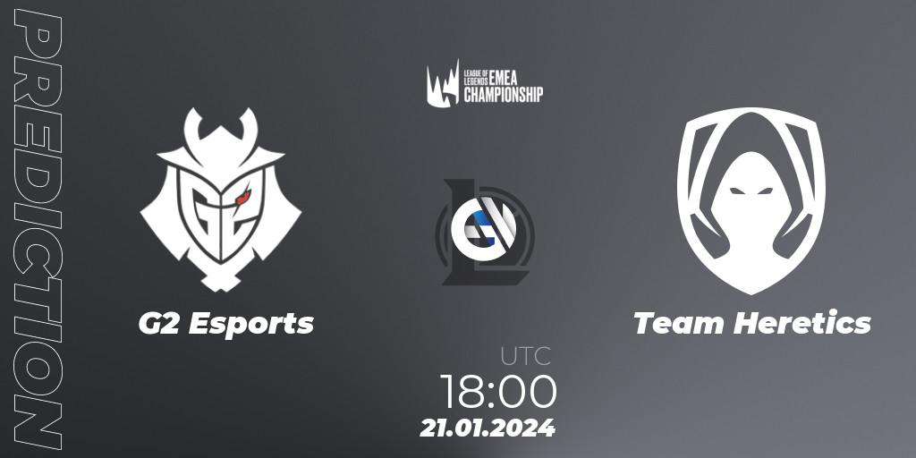 Prognoza G2 Esports - Team Heretics. 21.01.2024 at 18:00, LoL, LEC Winter 2024 - Regular Season
