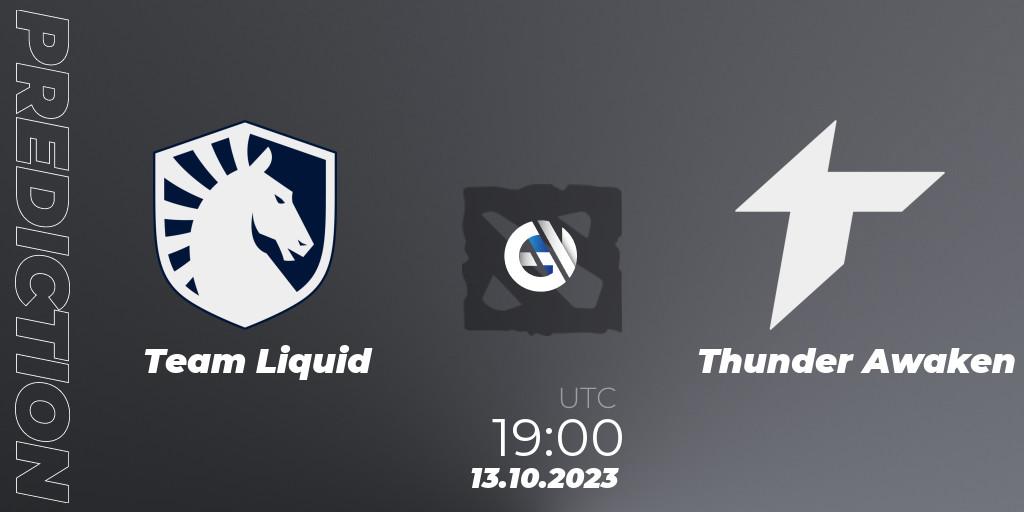Prognoza Team Liquid - Thunder Awaken. 13.10.23, Dota 2, The International 2023 - Group Stage