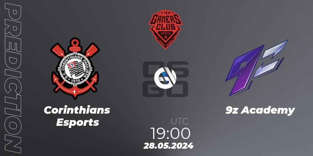 Prognoza Corinthians Esports - 9z Academy. 28.05.2024 at 22:00, Counter-Strike (CS2), Gamers Club Liga Série A: May 2024