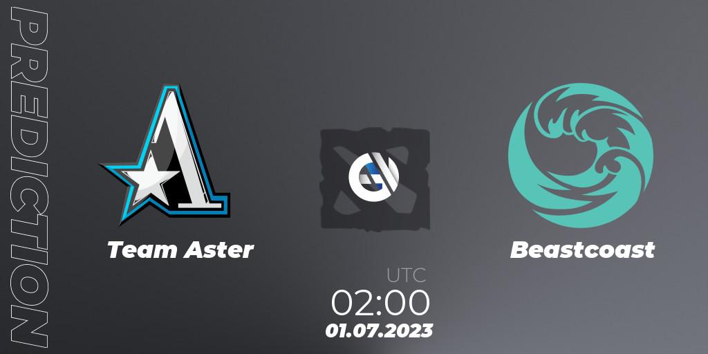 Prognoza Team Aster - Beastcoast. 01.07.23, Dota 2, Bali Major 2023 - Group Stage