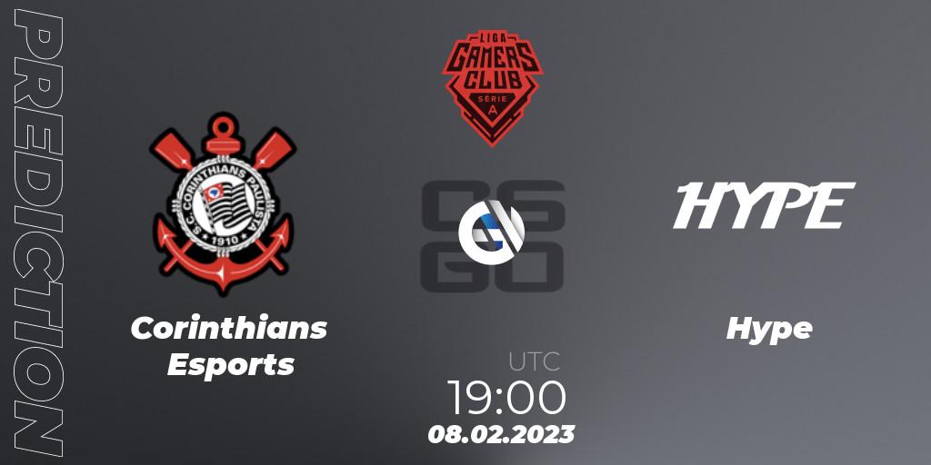 Prognoza Corinthians Esports - Hype. 08.02.2023 at 19:00, Counter-Strike (CS2), Gamers Club Liga Série A: January 2023