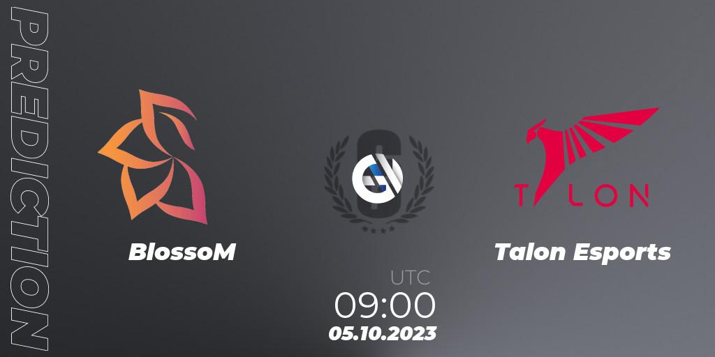 Prognoza BlossoM - Talon Esports. 05.10.23, Rainbow Six, South Korea League 2023 - Stage 2 - Last Chance Qualifiers