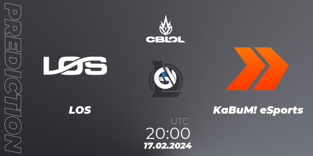 Prognoza LOS - KaBuM! eSports. 17.02.24, LoL, CBLOL Split 1 2024 - Group Stage