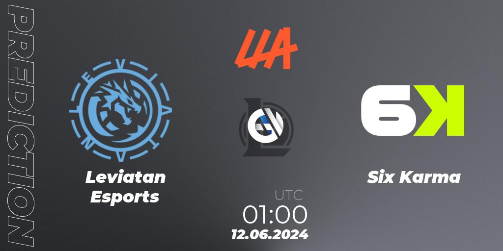 Prognoza Leviatan Esports - Six Karma. 12.06.2024 at 01:00, LoL, LLA Closing 2024 - Group Stage