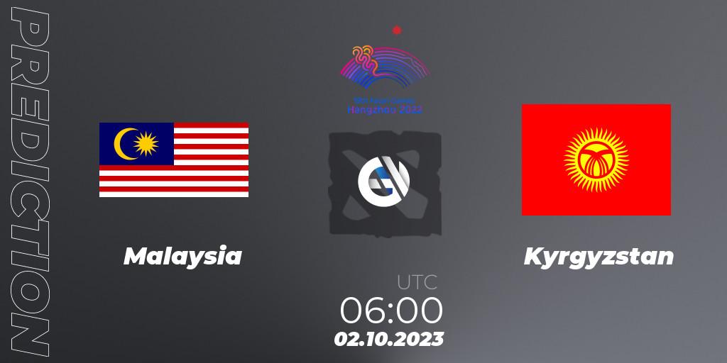 Prognoza Malaysia - Kyrgyzstan. 02.10.2023 at 06:00, Dota 2, 2022 Asian Games