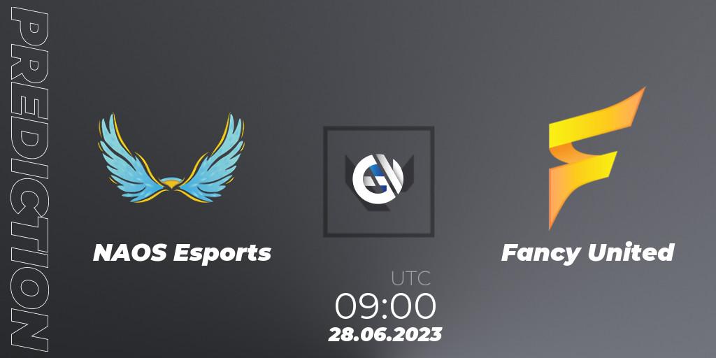 Prognoza NAOS Esports - Fancy United. 28.06.2023 at 12:20, VALORANT, VALORANT Challengers Ascension 2023: Pacific - Group Stage