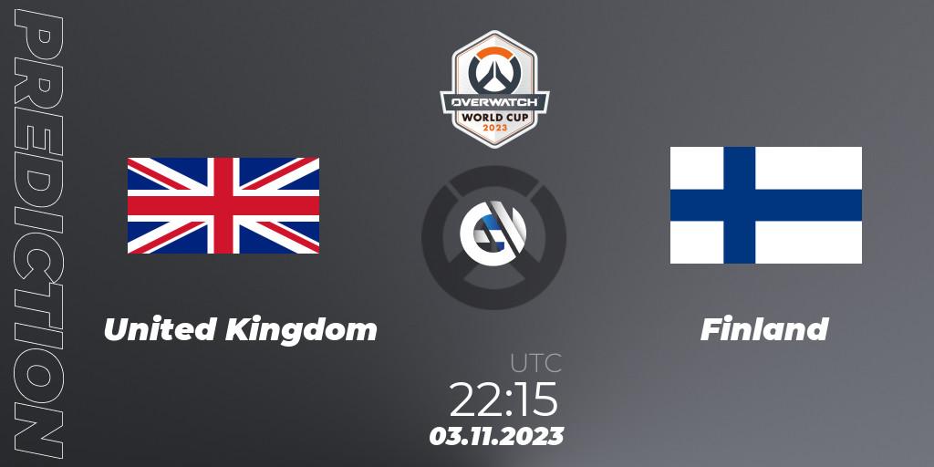 Prognoza United Kingdom - Finland. 03.11.23, Overwatch, Overwatch World Cup 2023