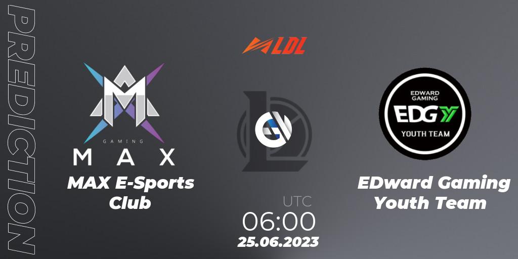 Prognoza MAX E-Sports Club - EDward Gaming Youth Team. 25.06.2023 at 06:00, LoL, LDL 2023 - Regular Season - Stage 3