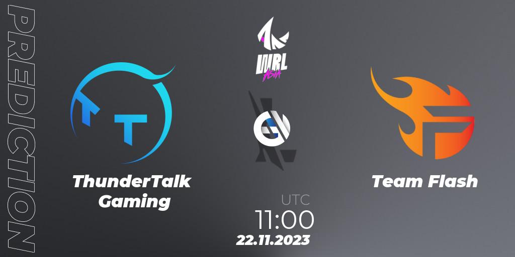 Prognoza ThunderTalk Gaming - Team Flash. 22.11.2023 at 11:00, Wild Rift, WRL Asia 2023 - Season 2 - Regular Season