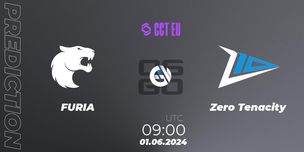 Prognoza FURIA - Zero Tenacity. 01.06.2024 at 09:00, Counter-Strike (CS2), CCT Season 2 Europe Series 4