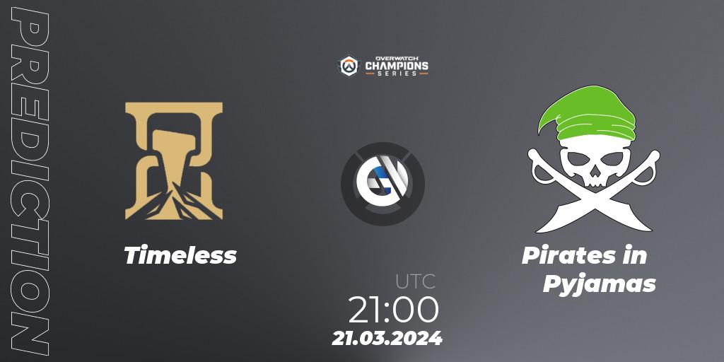 Prognoza Timeless - Pirates in Pyjamas. 21.03.2024 at 21:00, Overwatch, Overwatch Champions Series 2024 - North America Stage 1 Main Event