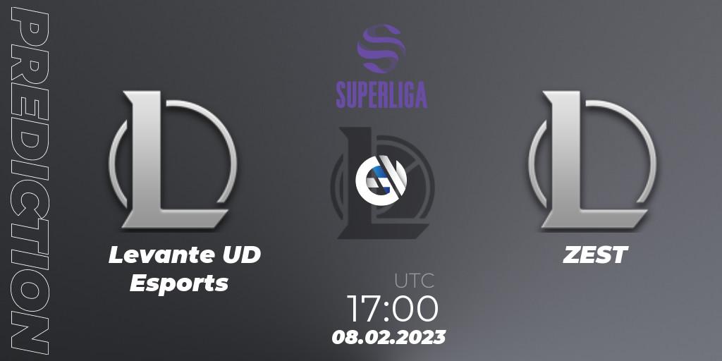 Prognoza Levante UD Esports - ZEST. 08.02.2023 at 17:00, LoL, LVP Superliga 2nd Division Spring 2023 - Group Stage
