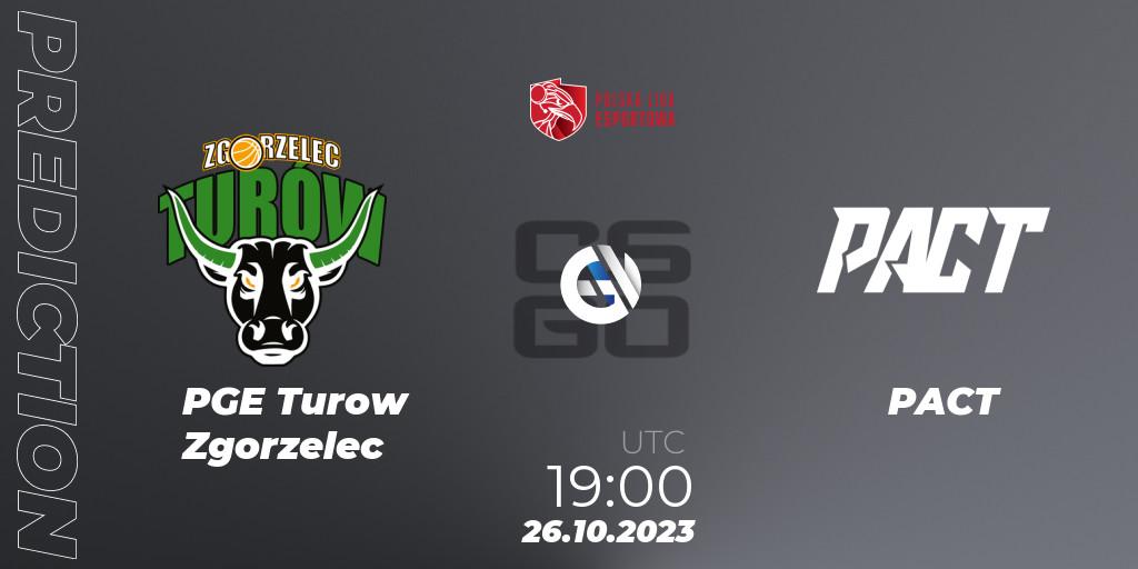 Prognoza PGE Turow Zgorzelec - PACT. 26.10.23, CS2 (CS:GO), Polska Liga Esportowa 2023: Split #3