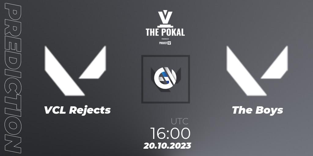 Prognoza VCL Rejects - The Boys. 20.10.2023 at 16:00, VALORANT, PROJECT V 2023: THE POKAL
