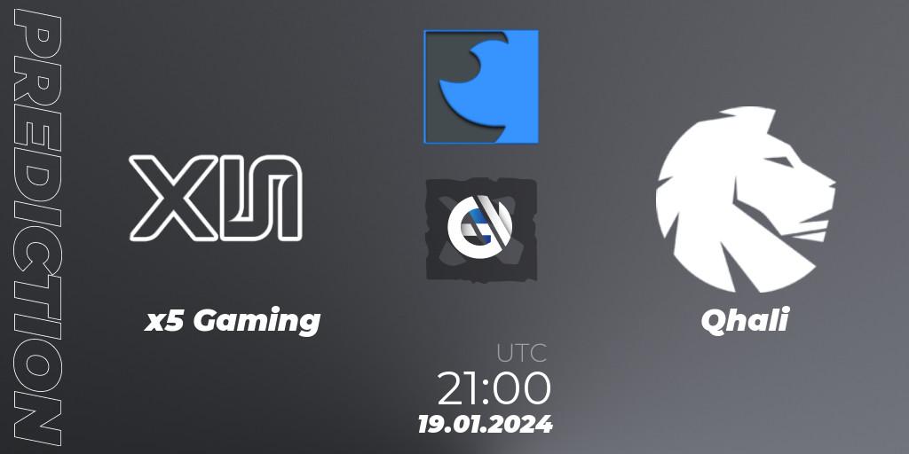Prognoza x5 Gaming - Qhali. 19.01.2024 at 21:31, Dota 2, FastInvitational DotaPRO Season 2
