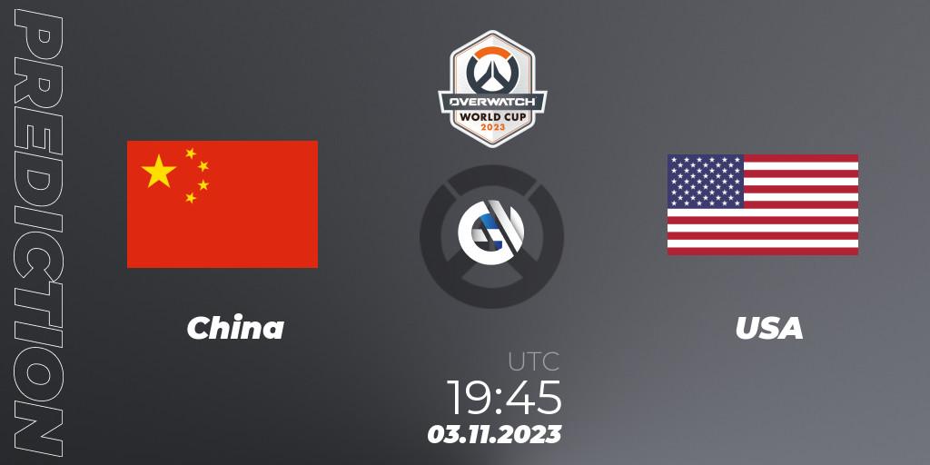 Prognoza China - USA. 03.11.23, Overwatch, Overwatch World Cup 2023