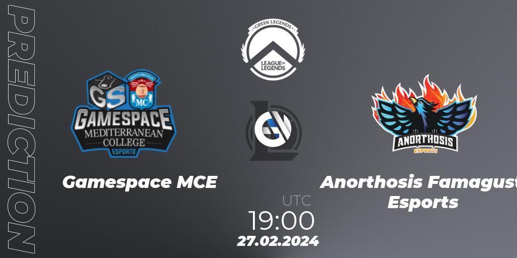 Prognoza Gamespace MCE - Anorthosis Famagusta Esports. 27.02.24, LoL, GLL Spring 2024
