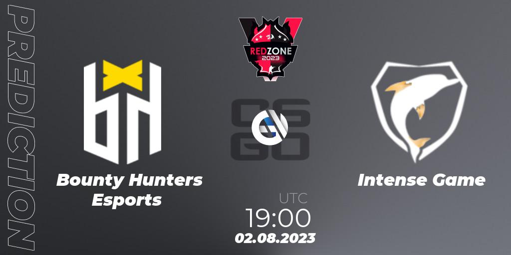 Prognoza Bounty Hunters Esports - Intense Game. 02.08.2023 at 19:00, Counter-Strike (CS2), RedZone PRO League Season 5