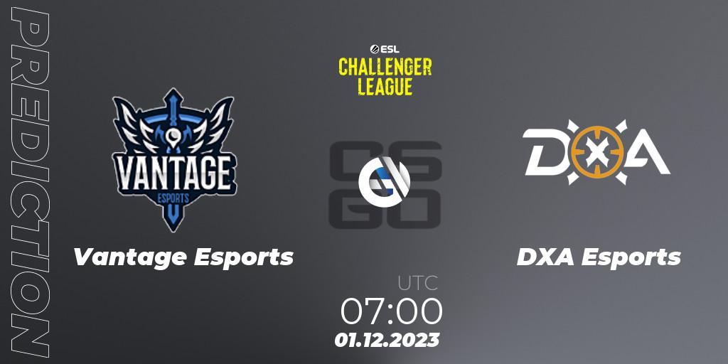Prognoza Vantage Esports - DXA Esports. 01.12.2023 at 07:00, Counter-Strike (CS2), ESL Challenger League Season 47: Oceania - Open Qualifier #2