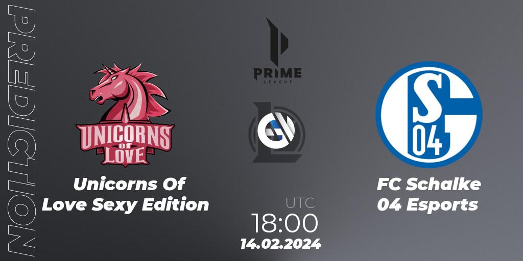 Prognoza Unicorns Of Love Sexy Edition - FC Schalke 04 Esports. 14.02.24, LoL, Prime League Spring 2024 - Group Stage