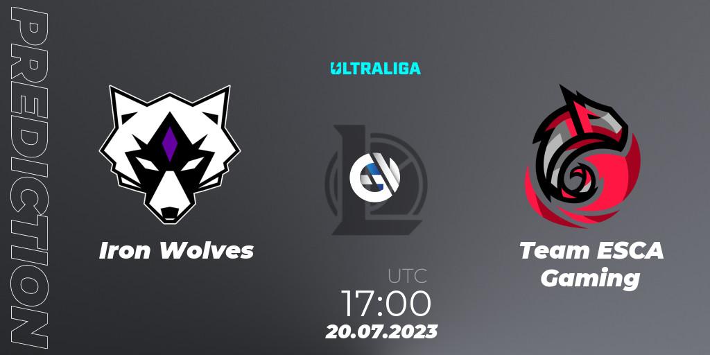 Prognoza Iron Wolves - Team ESCA Gaming. 20.07.2023 at 17:00, LoL, Ultraliga Season 10 2023 Regular Season
