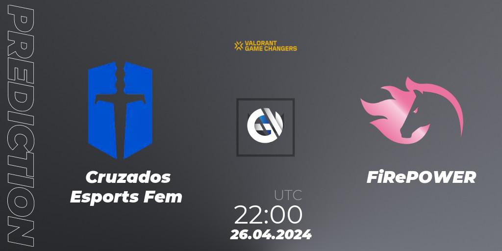 Prognoza Cruzados Esports Fem - FiRePOWER. 26.04.2024 at 22:00, VALORANT, VCT 2024: Game Changers LAS - Opening