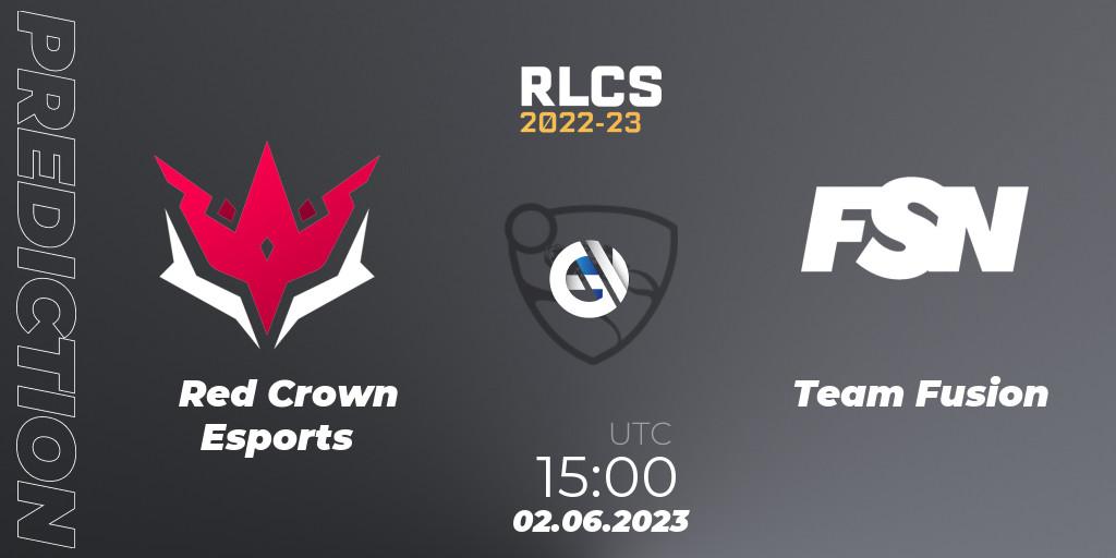 Prognoza Red Crown Esports - Team Fusion. 09.06.23, Rocket League, RLCS 2022-23 - Spring: Sub-Saharan Africa Regional 3 - Spring Invitational