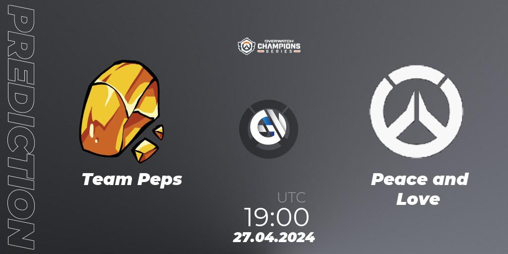 Prognoza Team Peps - Peace and Love. 27.04.2024 at 19:00, Overwatch, Overwatch Champions Series 2024 - EMEA Stage 2 Main Event