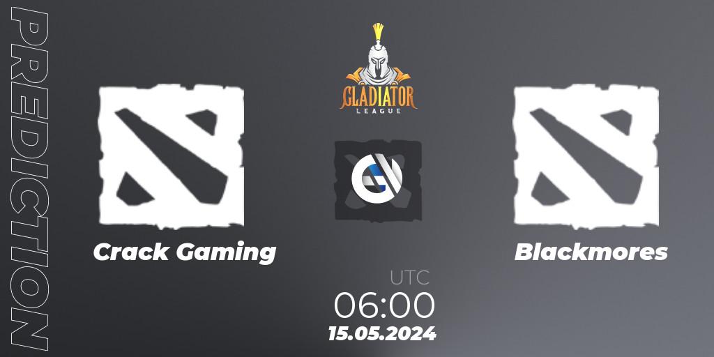 Prognoza Crack Gaming - Blackmores. 15.05.2024 at 07:00, Dota 2, Gladiator League