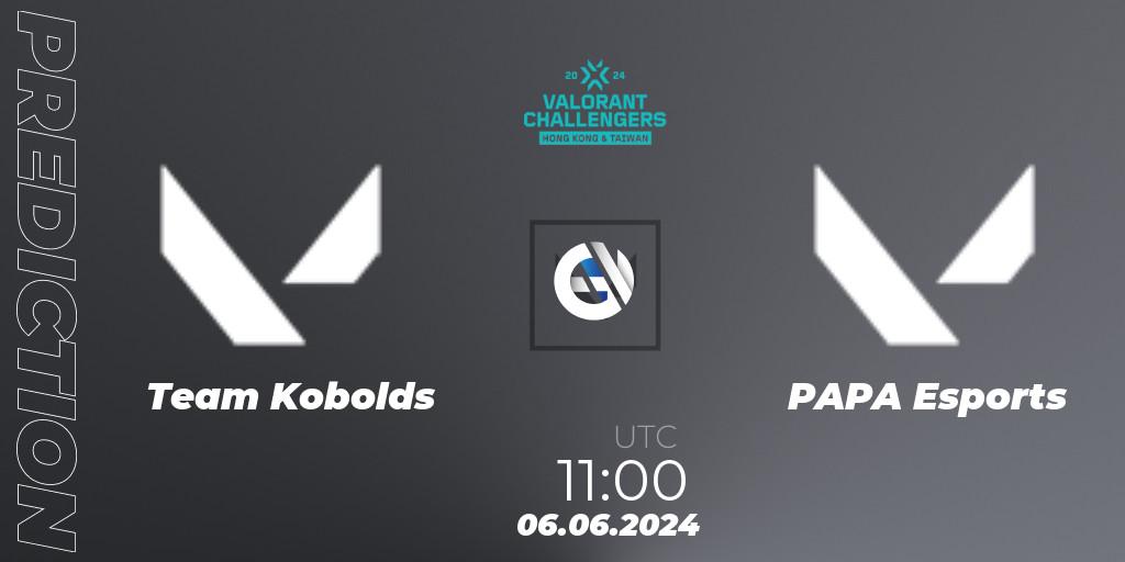Prognoza Team Kobolds - PAPA Esports. 06.06.2024 at 11:00, VALORANT, VALORANT Challengers Hong Kong and Taiwan 2024: Split 2
