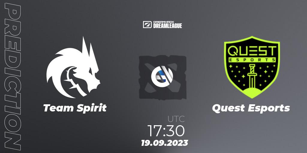 Prognoza Team Spirit - PSG Quest. 19.09.2023 at 17:30, Dota 2, DreamLeague Season 21