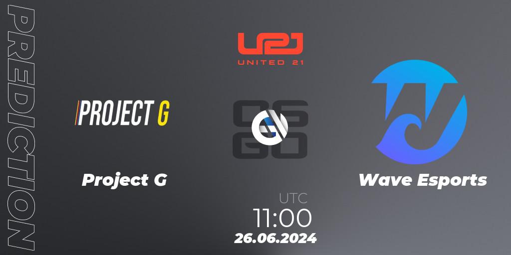 Prognoza Project G - Wave Esports. 26.06.2024 at 11:00, Counter-Strike (CS2), United21 Season 17