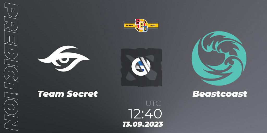 Prognoza Team Secret - Beastcoast. 13.09.2023 at 13:08, Dota 2, BetBoom Dacha