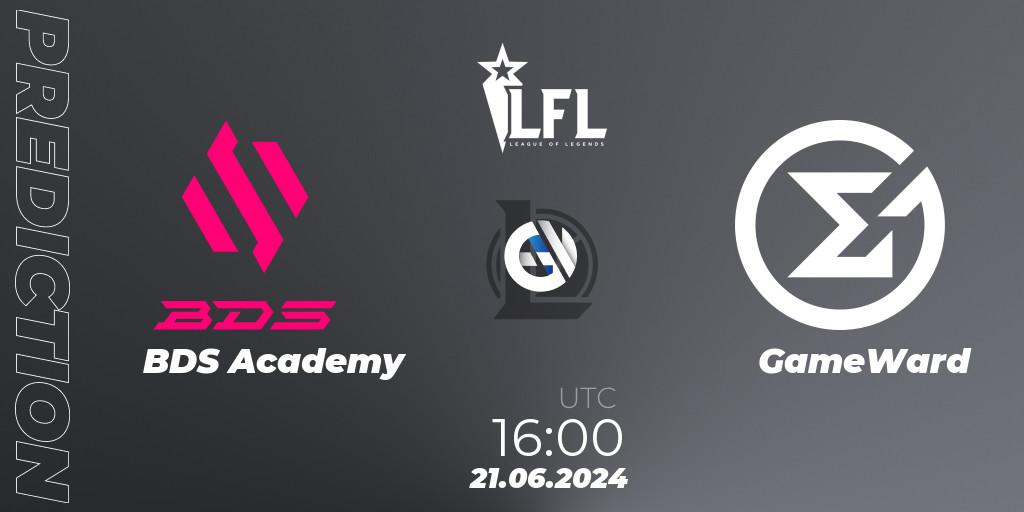 Prognoza BDS Academy - GameWard. 21.06.2024 at 16:00, LoL, LFL Summer 2024