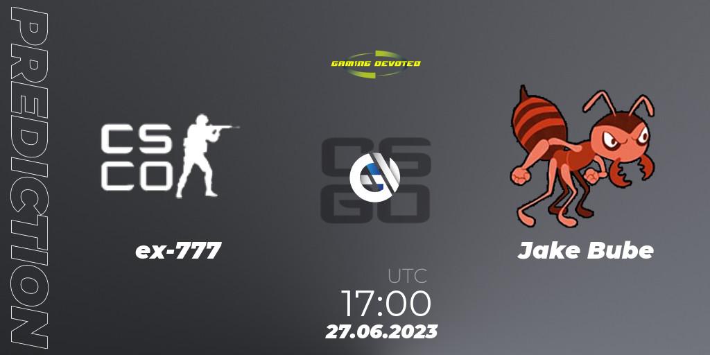 Prognoza ex-777 - Jake Bube. 27.06.2023 at 17:00, Counter-Strike (CS2), Gaming Devoted Become The Best: Series #2