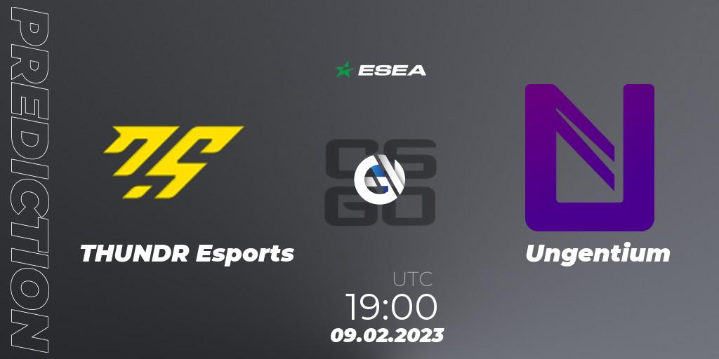 Prognoza THUNDR Esports - Ungentium. 09.02.23, CS2 (CS:GO), ESEA Season 44: Advanced Division - Europe