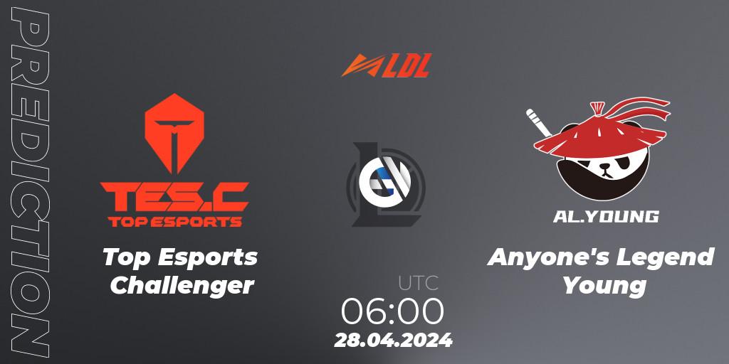 Prognoza Top Esports Challenger - Anyone's Legend Young. 28.04.2024 at 06:00, LoL, LDL 2024 - Stage 2