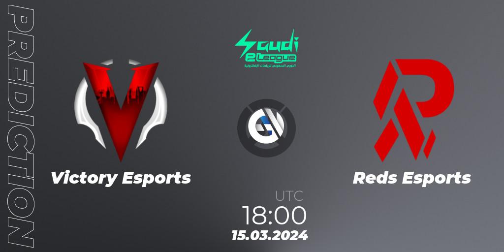 Prognoza Victory Esports - Reds Esports. 15.03.2024 at 18:30, Overwatch, Saudi eLeague 2024 - Major 1 / Phase 2