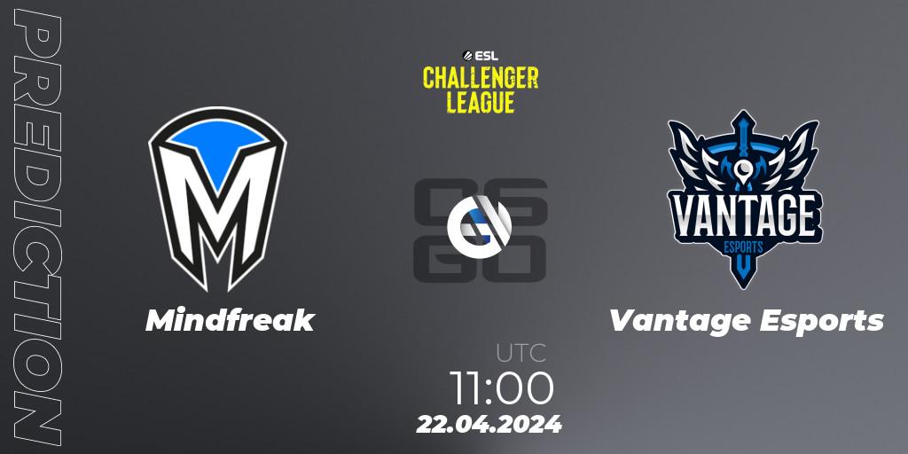 Prognoza Mindfreak - Vantage Esports. 22.04.2024 at 11:00, Counter-Strike (CS2), ESL Challenger League Season 47: Oceania
