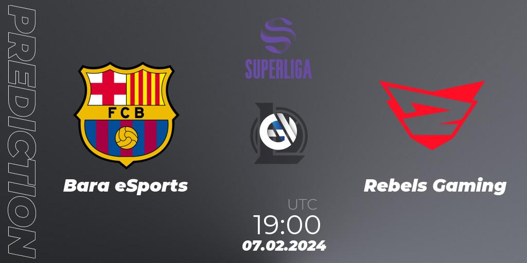 Prognoza Barça eSports - Rebels Gaming. 07.02.2024 at 19:00, LoL, Superliga Spring 2024 - Group Stage