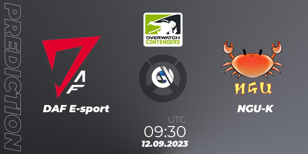 Prognoza DAF E-sport - NGU-K. 12.09.2023 at 09:30, Overwatch, Overwatch Contenders 2023 Fall Series: Asia Pacific